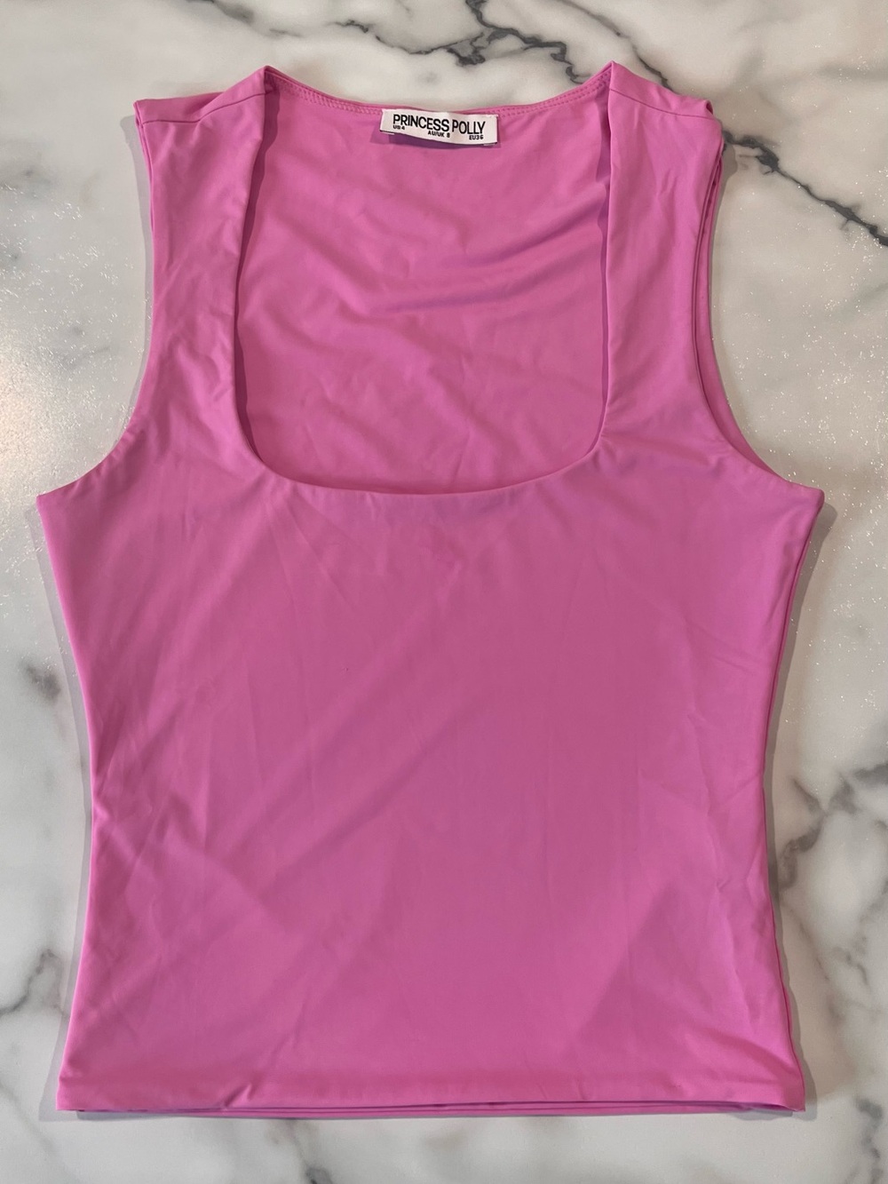 Princess Polly Pink Scoop Neck Sleeveless Tank Top